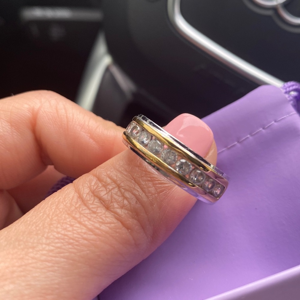 Men’s platinum over silver 925 ring size 9